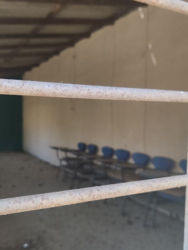 A rural Colombian school building.